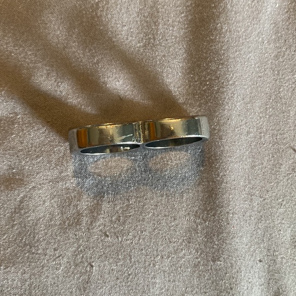 Two finger silver ring - Picture 3 of 5